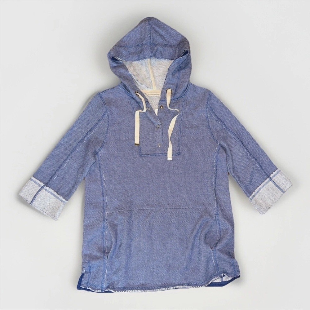 Soft Surroundings NWT Bali Beach Pullover Ultramarine‎ Blue Hoodie Size Medium